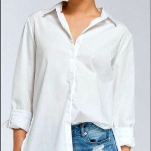 Everlane Sz 6 White Button Up Casual Shirt blouse